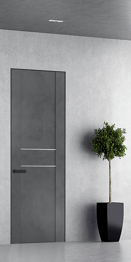 AVON 01 2HN DARK URBAN DOUBLE INVISIBLE METAL FRAME BELLDINNI MODERN INTERIOR DOOR - 1