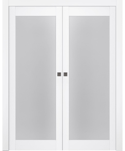 PALLADIO 207 VETRO BIANCO NOBLE DOUBLE POCKET BELLDINNI MODERN INTERIOR DOOR - 1