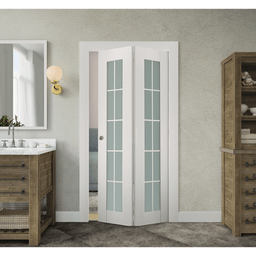 SMART PRO 10 LITE VETRO POLAR WHITE BI-FOLD BELLDINNI MODERN INTERIOR DOOR - 2
