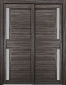 ESTA VETRO GRAY OAK BYPASS BELLDINNI MODERN INTERIOR DOOR - 1