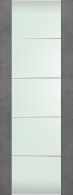 AVON 202 4H VETRO DARK URBAN SLAB BELLDINNI MODERN INTERIOR DOOR - 1