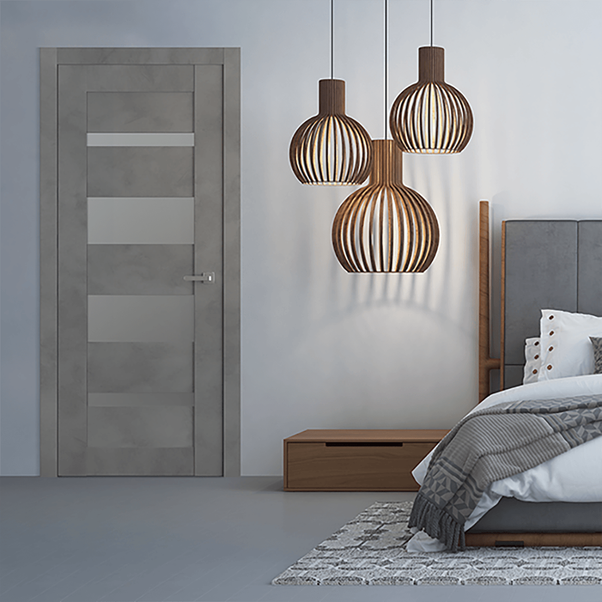 AVON 07-01 VETRO DARK URBAN SWING BELLDINNI MODERN INTERIOR DOOR - 2