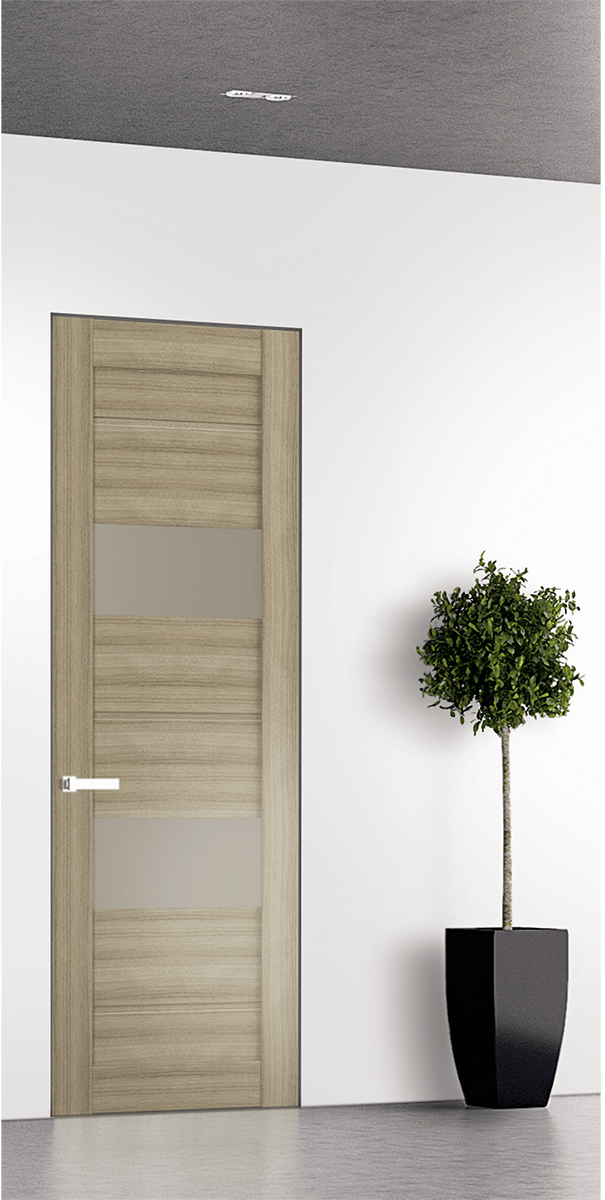 VITA VETRO SHAMBOR DOUBLE INVISIBLE METAL FRAME BELLDINNI MODERN INTERIOR DOOR - 1