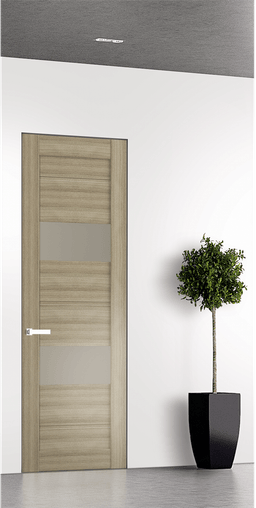 VITA VETRO SHAMBOR DOUBLE INVISIBLE METAL FRAME BELLDINNI MODERN INTERIOR DOOR - 1