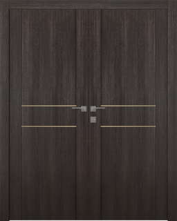 AVON 01 2HN GOLD VERALINGA OAK DOUBLE BELLDINNI MODERN INTERIOR DOOR - 1
