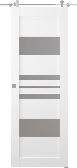 ROMI VETRO BIANCO NOBLE BARN BELLDINNI MODERN INTERIOR DOOR - 1