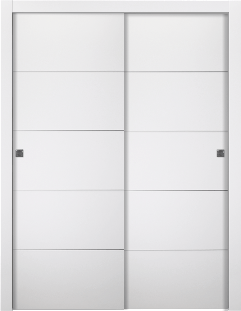 SMART PRO 4H POLAR WHITE BYPASS BELLDINNI MODERN INTERIOR DOOR - 1