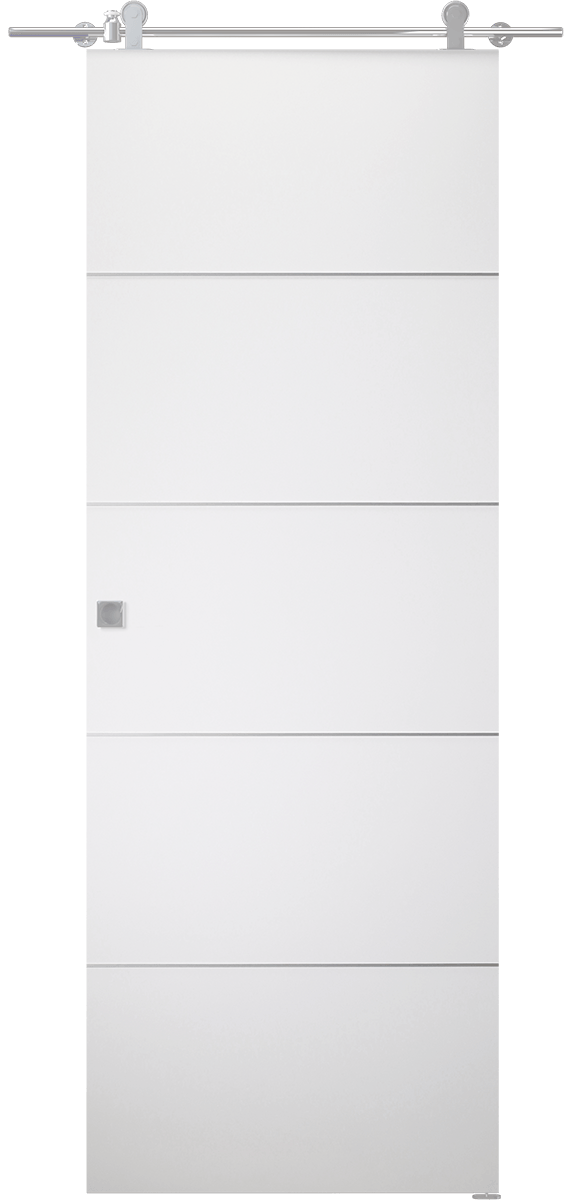 SMART PRO 4H POLAR WHITE DOUBLE BARN BELLDINNI MODERN INTERIOR DOOR - 1