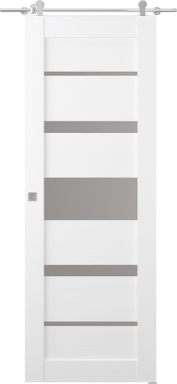 KINA VETRO BIANCO NOBLE BARN DOORS BELLDINNI MODERN INTERIOR DOOR - 1