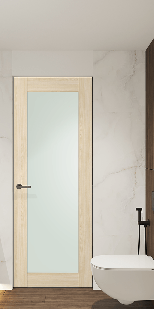 AVON 207 VETRO LOIRE ASH DOUBLE INVISIBLE METAL FRAME BELLDINNI MODERN INTERIOR DOOR - 1
