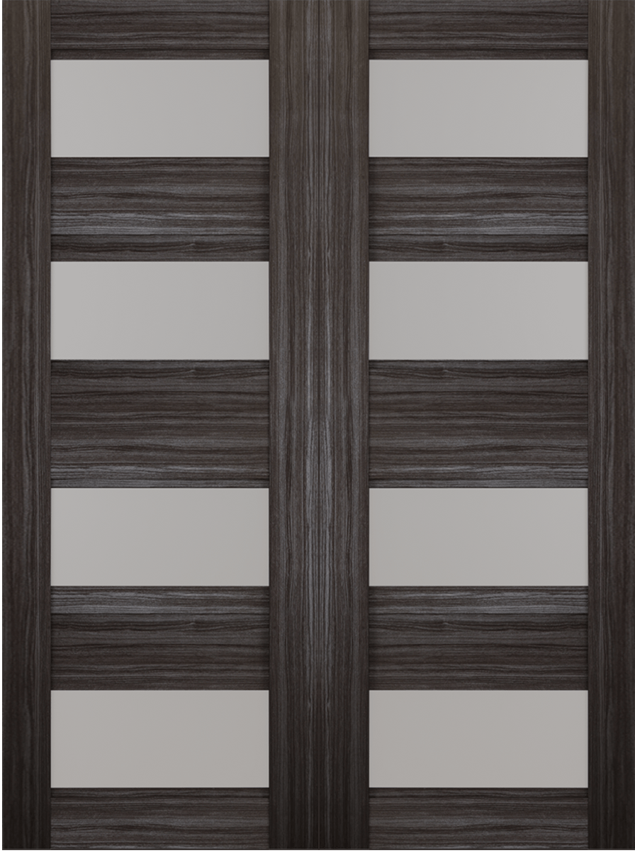 DELLA VETRO GRAY OAK DOUBLE BARN BELLDINNI MODERN INTERIOR DOOR - 2
