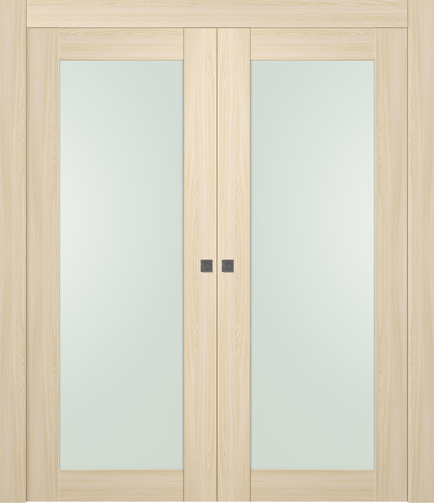 AVON 207 VETRO LOIRE ASH DOUBLE POCKET DOORS BELLDINNI MODERN INTERIOR DOOR - 1