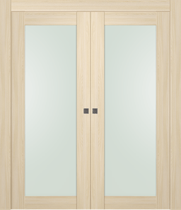 AVON 207 VETRO LOIRE ASH DOUBLE POCKET DOORS BELLDINNI MODERN INTERIOR DOOR - 1