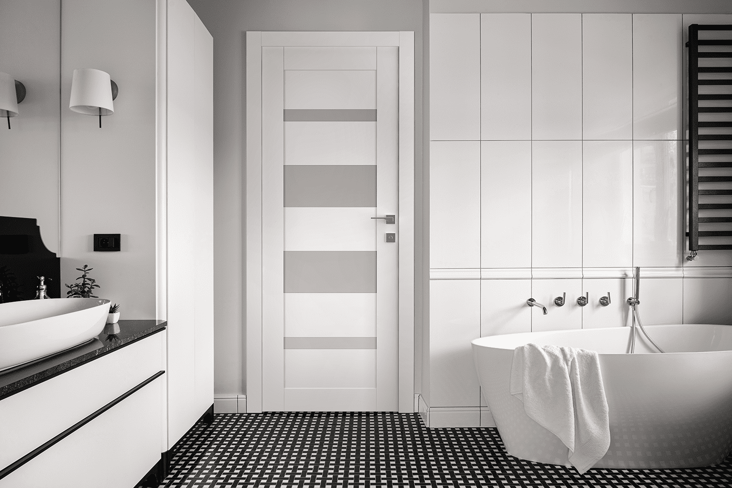 MIRELLA VETRO SNOW WHITE POCKET BELLDINNI MODERN INTERIOR DOOR - 2