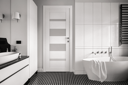 MIRELLA VETRO SNOW WHITE POCKET BELLDINNI MODERN INTERIOR DOOR - 2