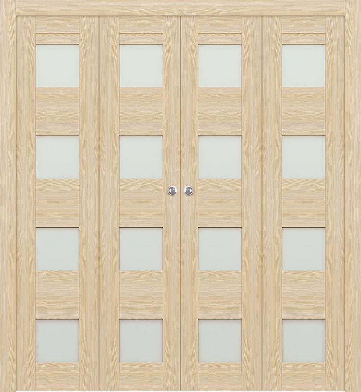 AVON 07-08 VETRO LOIRE ASH DOUBLE BI-FOLD DOORS BELLDINNI MODERN INTERIOR DOOR - 1