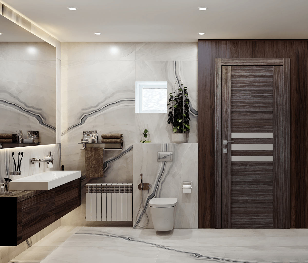 DOME VETRO GRAY OAK SWING BELLDINNI MODERN INTERIOR DOOR - 2
