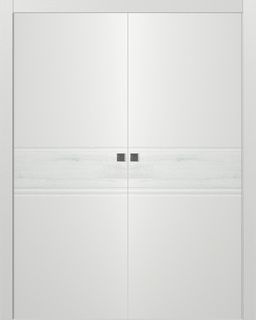 TWINWOOD 2 POLAR WHITE DOUBLE POCKET BELLDINNI MODERN INTERIOR DOOR - 1
