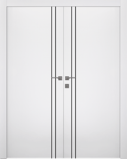OPTIMA 2V BLACK SNOW WHITE DOUBLE DOORS BELLDINNI MODERN INTERIOR DOOR - 1