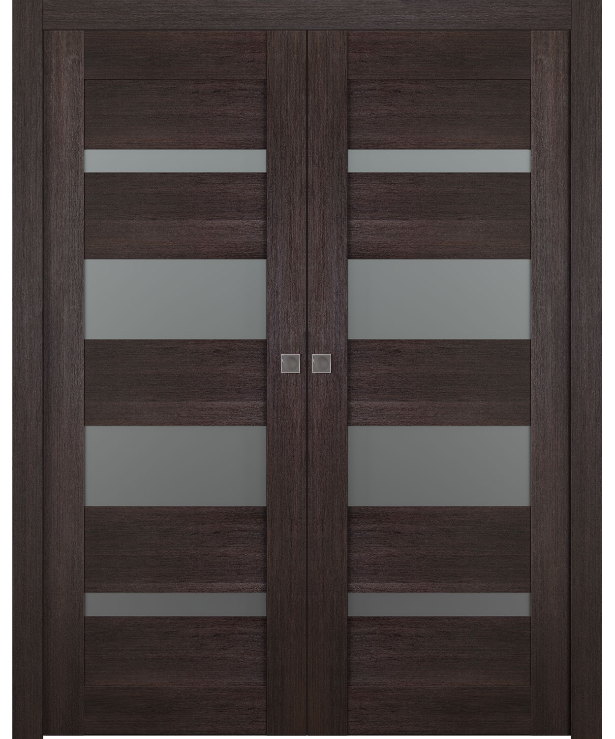 AVON 07-01 VETRO VERALINGA OAK DOUBLE POCKET BELLDINNI MODERN INTERIOR DOOR - 1