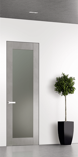 AVON 207 VETRO LIGHT URBAN DOUBLE INVISIBLE METAL FRAME BELLDINNI MODERN INTERIOR DOOR - 1