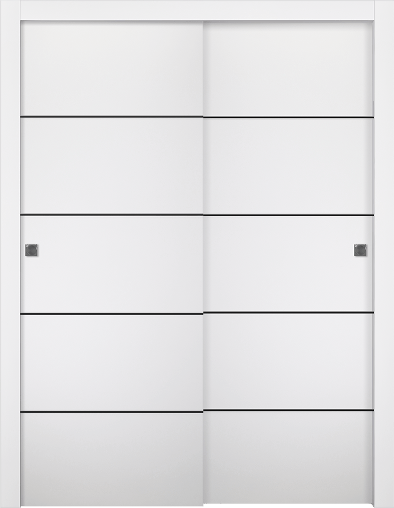 SMART PRO 4H BLACK POLAR WHITE BYPASS DOORS BELLDINNI MODERN INTERIOR DOOR - 1