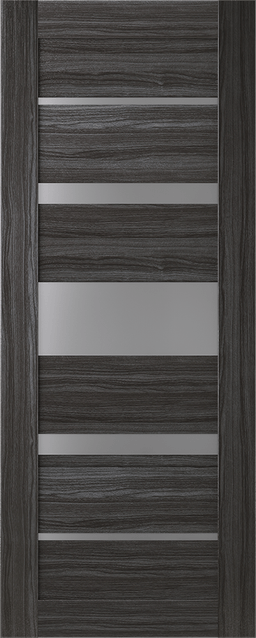 KINA VETRO GRAY OAK SLAB DOORS BELLDINNI MODERN INTERIOR DOOR - 1