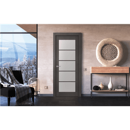 AVANTI 5 LITE VETRO BLACK APRICOT POCKET BELLDINNI MODERN INTERIOR DOOR - 2