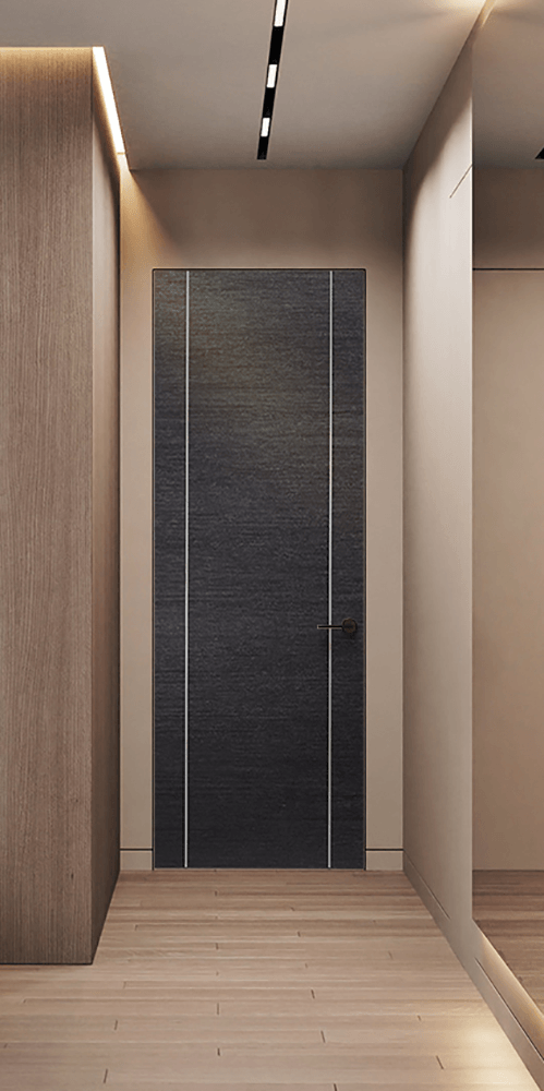 AVANTI 2U BLACK APRICOT INVISIBLE METAL FRAME BELLDINNI MODERN INTERIOR DOOR - 2