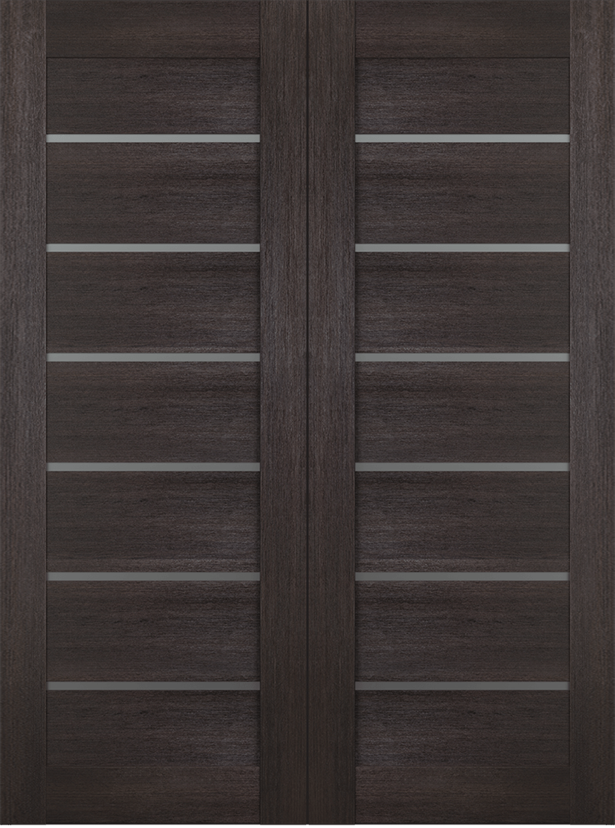 AVON 07-02 VETRO VERALINGA OAK DOUBLE BARN BELLDINNI MODERN INTERIOR DOOR - 2