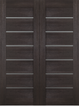 AVON 07-02 VETRO VERALINGA OAK DOUBLE BARN BELLDINNI MODERN INTERIOR DOOR - 2
