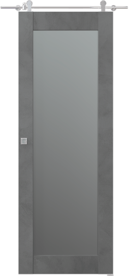 AVON 207 VETRO DARK URBAN DOUBLE BARN BELLDINNI MODERN INTERIOR DOOR - 1