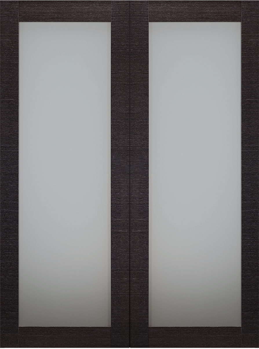 AVANTI 207 VETRO BLACK APRICOT DOUBLE BARN BELLDINNI MODERN INTERIOR DOOR - 2