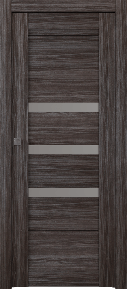 DORA VETRO GRAY OAK POCKET BELLDINNI MODERN INTERIOR DOOR - 1