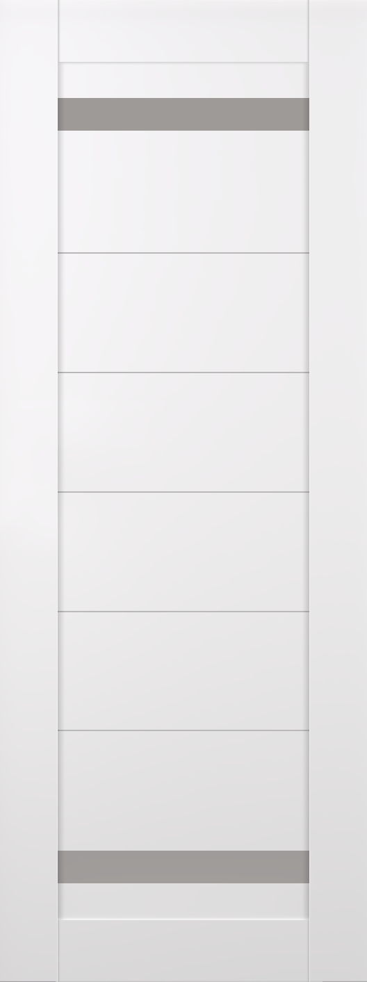 PERLA VETRO SNOW WHITE SLAB BELLDINNI MODERN INTERIOR DOOR - 1