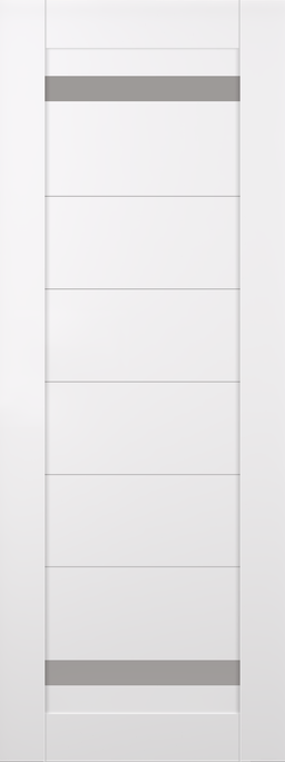PERLA VETRO SNOW WHITE SLAB BELLDINNI MODERN INTERIOR DOOR - 1