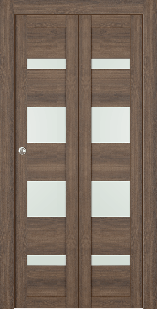 AVON 07-01 VETRO PECAN NUTWOOD BI-FOLD DOORS BELLDINNI MODERN INTERIOR DOOR - 1