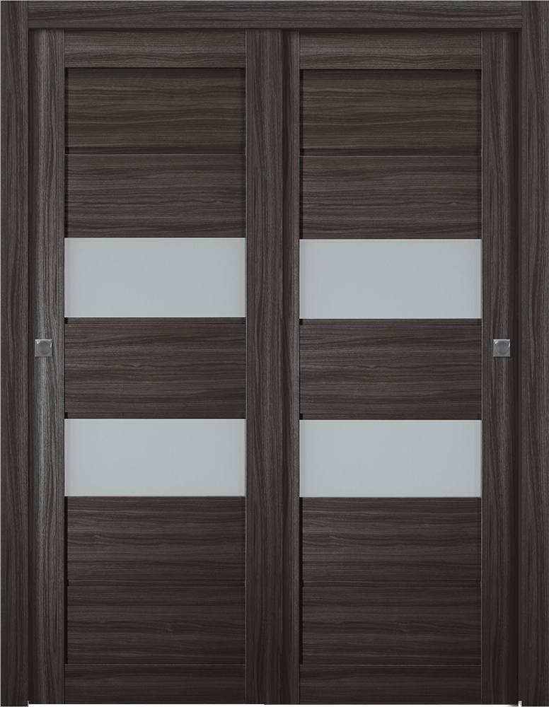 DESSA VETRO GRAY OAK BYPASS BELLDINNI MODERN INTERIOR DOOR - 5