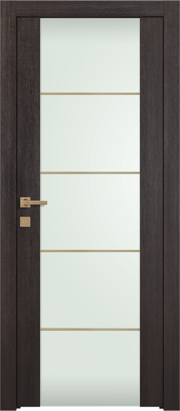 AVON 202 4H GOLD STRIPS VETRO VERALINGA OAK SWING DOORS BELLDINNI MODERN INTERIOR DOOR - 1