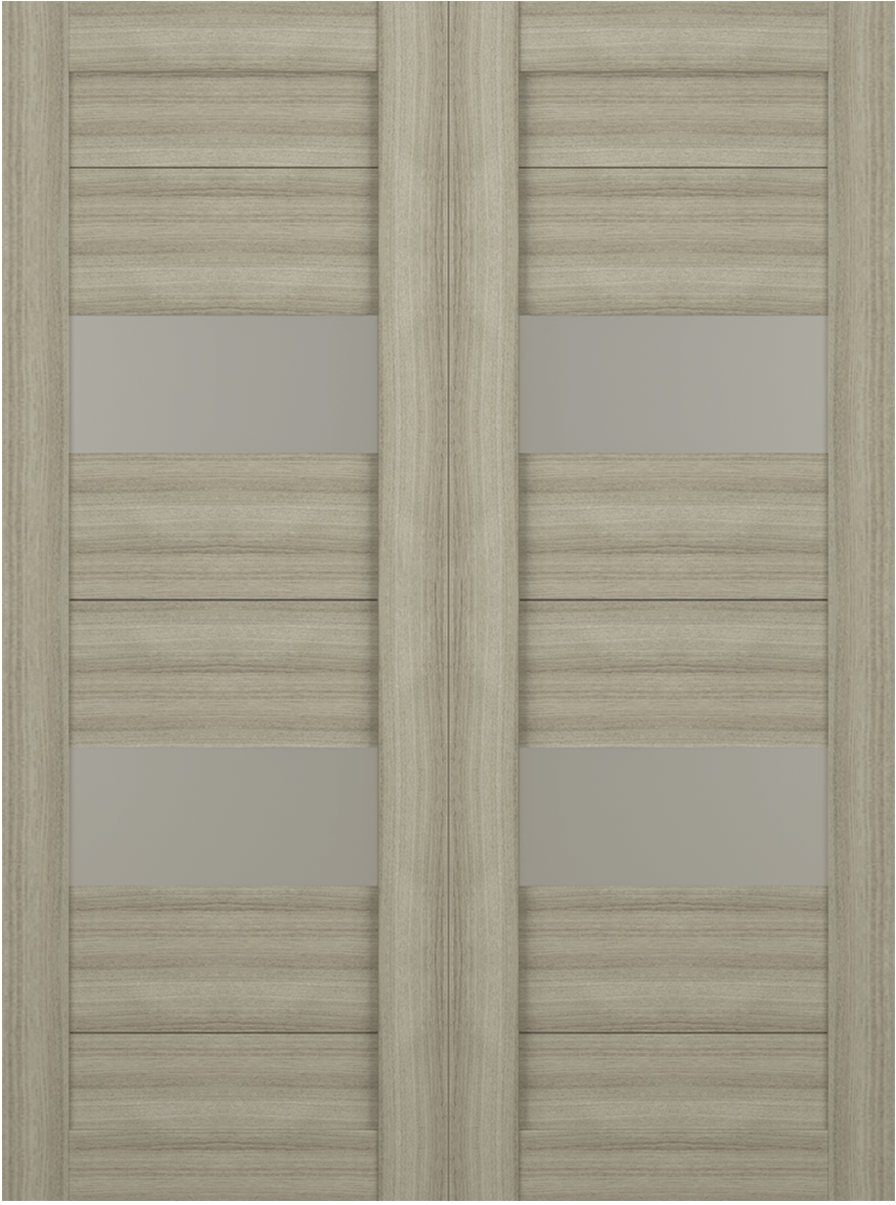 BERTA VETRO SHAMBOR DOUBLE BARN BELLDINNI MODERN INTERIOR DOOR - 2