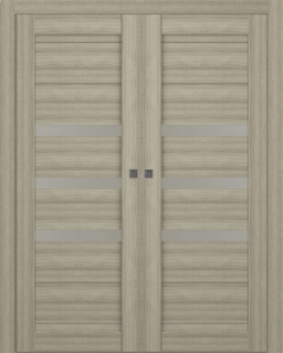 DORA VETRO SHAMBOR DOUBLE POCKET BELLDINNI MODERN INTERIOR DOOR - 1