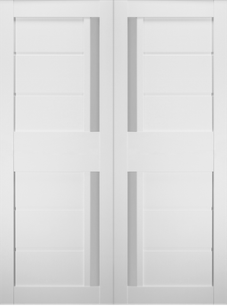 ESTA VETRO BIANCO NOBLE DOUBLE BI-FOLD BELLDINNI MODERN INTERIOR DOOR - 2