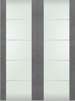 AVON 202 4H VETRO DARK URBAN DOUBLE BARN BELLDINNI MODERN INTERIOR DOOR - 2