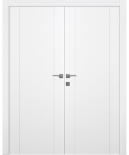 UNICA 2U BIANCO NOBLE DOUBLE BELLDINNI MODERN INTERIOR DOOR - 1