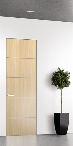 OPTIMA 4H LOIRE ASH INVISIBLE METAL FRAME BELLDINNI MODERN INTERIOR DOOR - 1