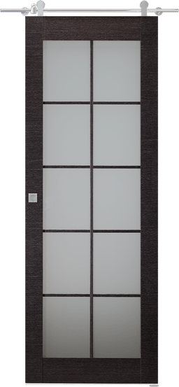 AVANTI 10 LITE VETRO BLACK APRICOT DOUBLE BARN BELLDINNI MODERN INTERIOR DOOR - 1