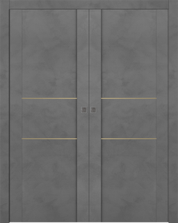 AVON 01 2H GOLD DARK URBAN DOUBLE POCKET DOORS BELLDINNI MODERN INTERIOR DOOR - 1