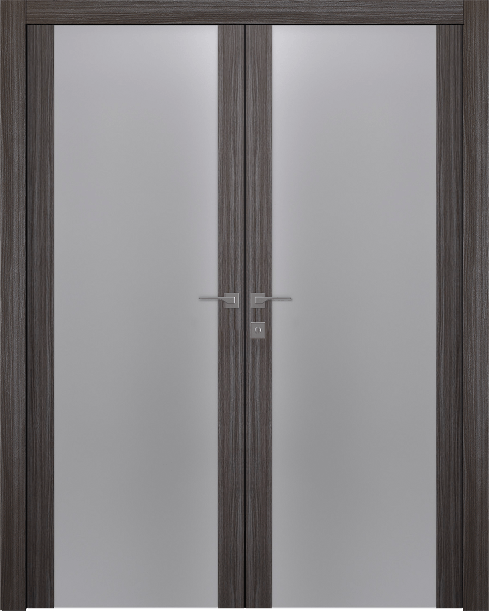 PALLADIO 202 VETRO GRAY OAK CLOSET BELLDINNI MODERN INTERIOR DOOR - 1