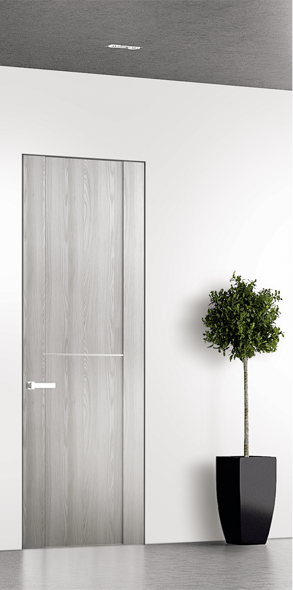 AVON 01 1H RIBEIRA ASH DOUBLE INVISIBLE METAL FRAME BELLDINNI MODERN INTERIOR DOOR - 1