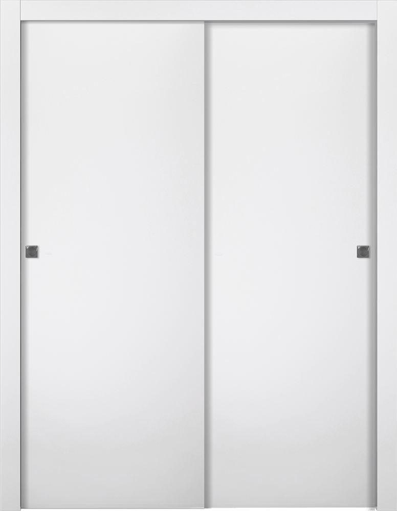 SMART PRO FLAT POLAR WHITE BYPASS BELLDINNI MODERN INTERIOR DOOR - 1